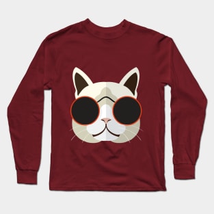 Cute Cat Face Mask Long Sleeve T-Shirt